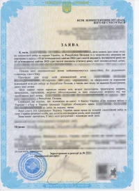 Зразок фотографії для візи